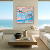 Miami Abstract V (Canvas) Large (860mm W x 860mm H)