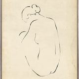 Miko Nude Study II (Canvas) Large (903mm W x 1109mm H)