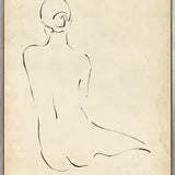 Miko Nude Study III (Canvas) Large (903mm W x 1109mm H)