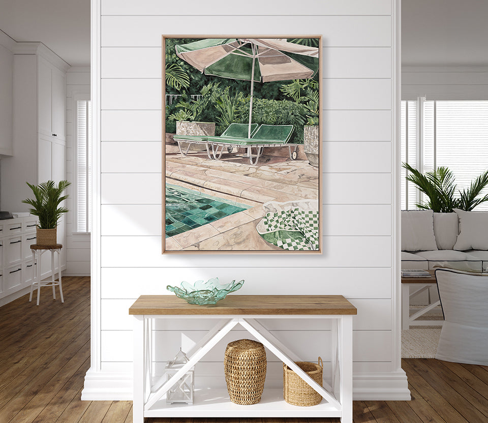 Poolside Bliss I (Canvas)
