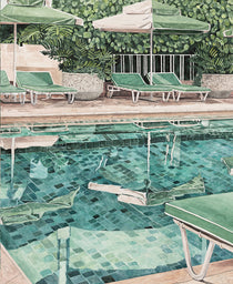 Poolside Bliss II (Canvas)