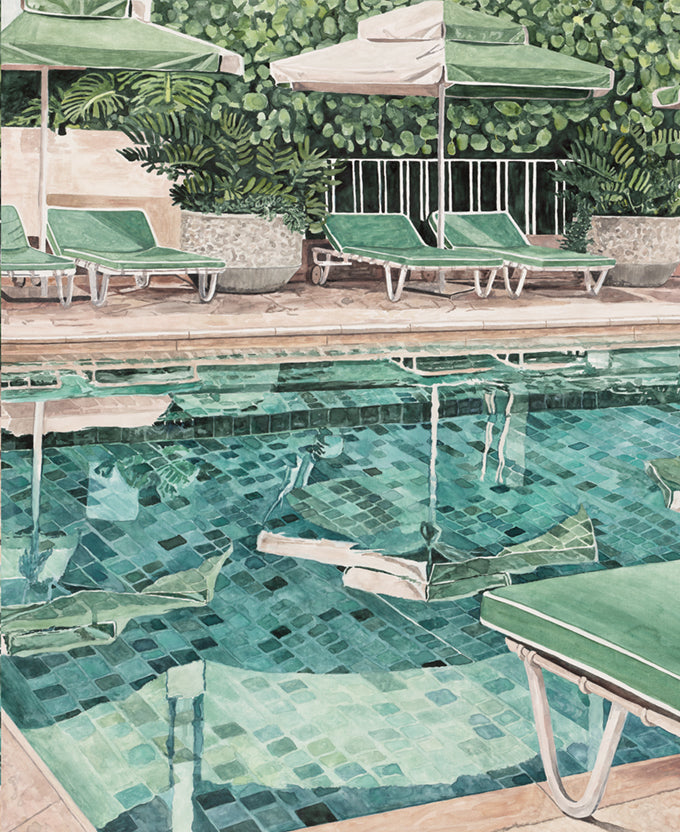Poolside Bliss II (Canvas)