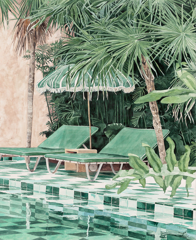 Poolside Bliss IV (Canvas)