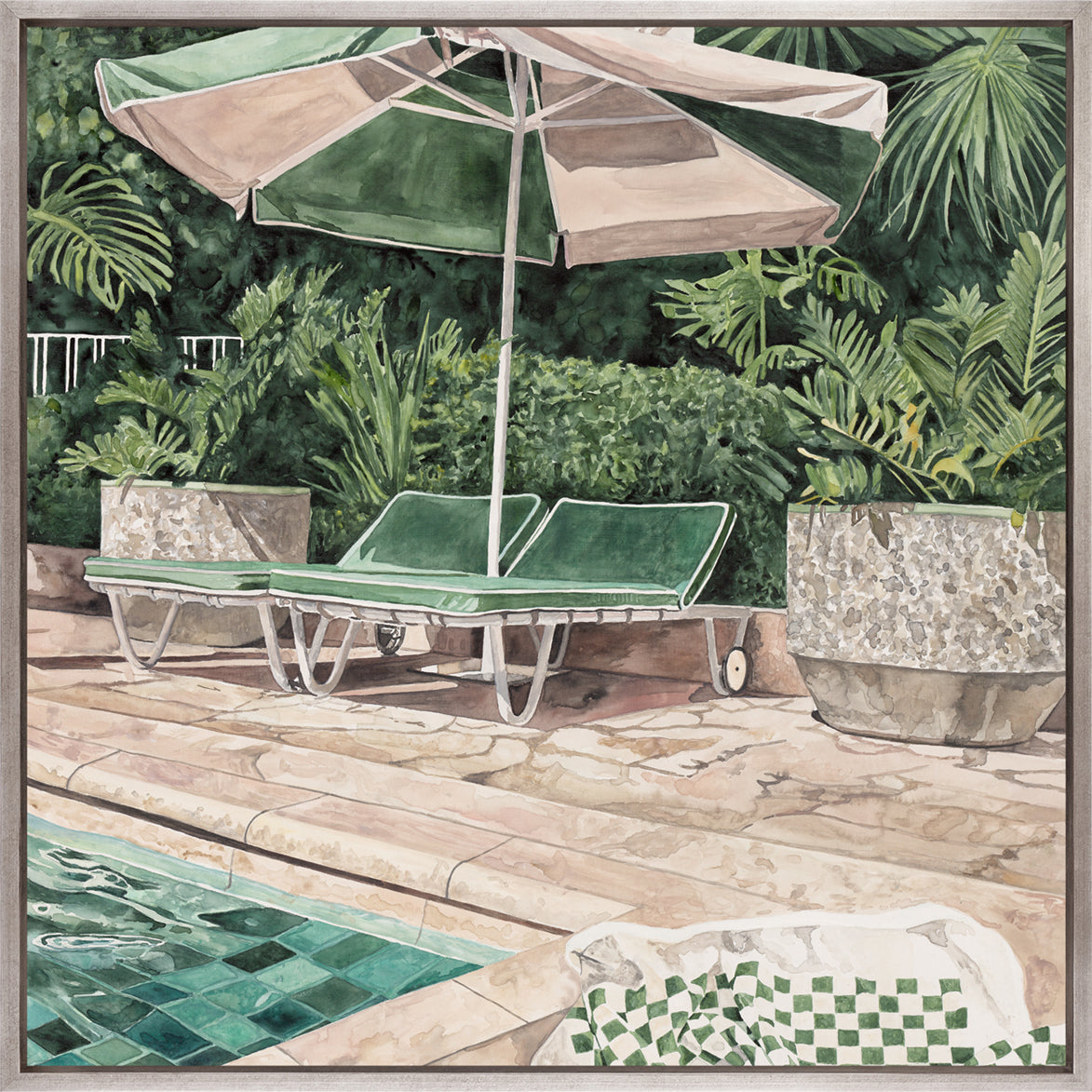 Poolside Bliss V (Canvas)