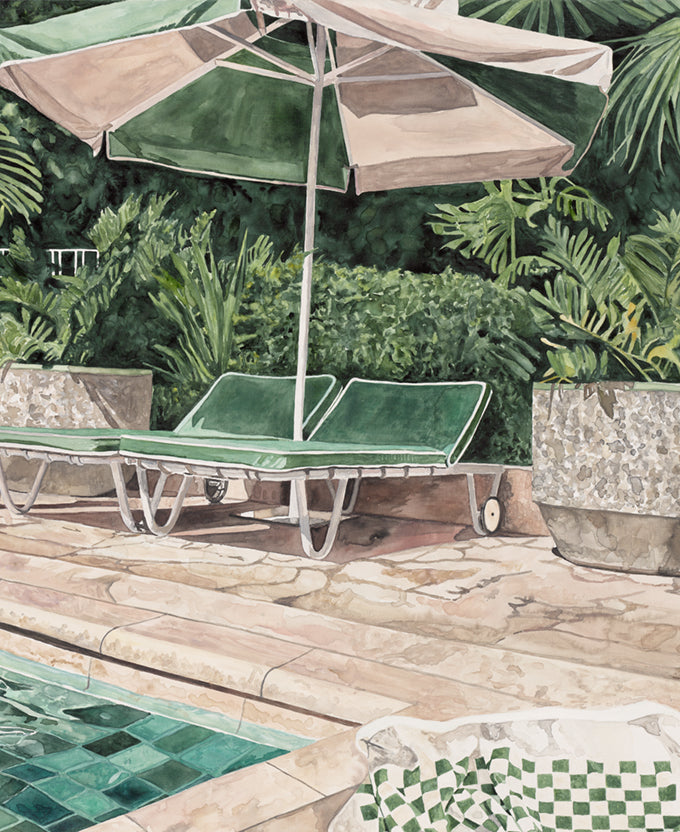 Poolside Bliss V (Canvas)