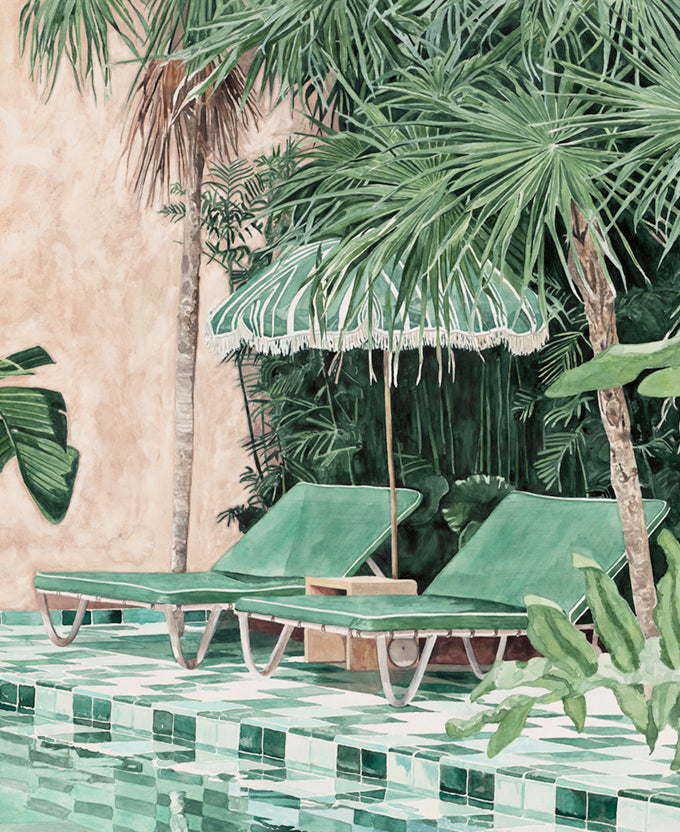 Poolside Bliss VIII (Canvas)