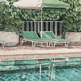 Poolside Bliss IX (Canvas) Large (1109mm W x 903mm H)