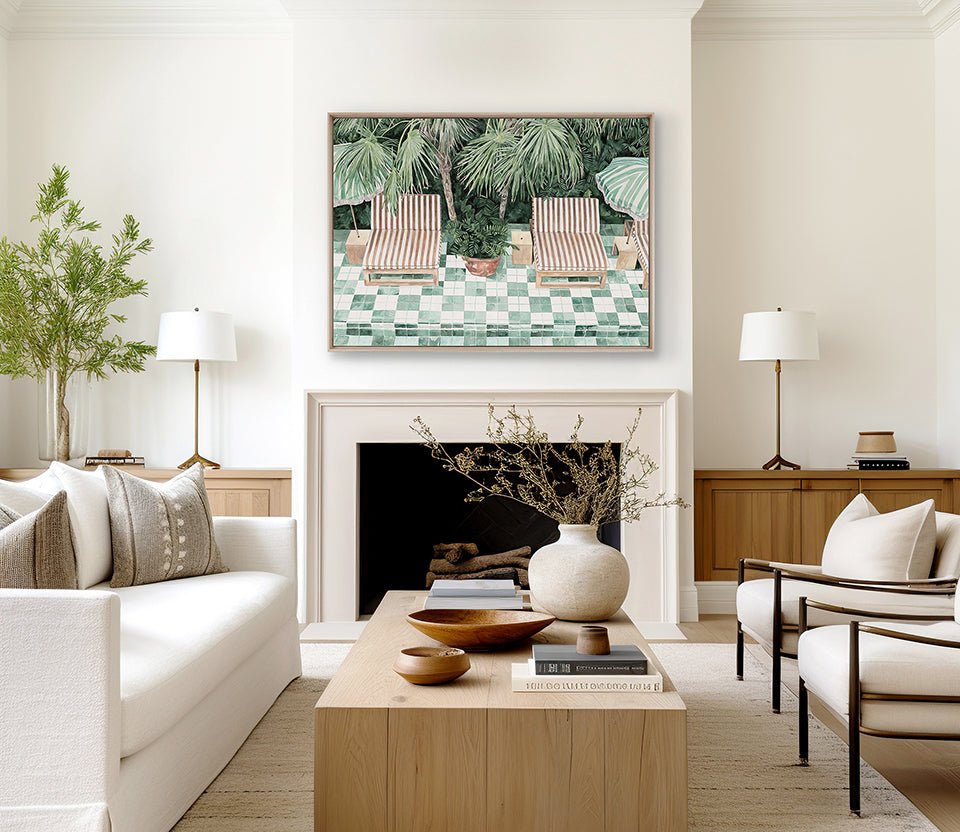 Poolside Bliss XI (Canvas) Large (1109mm W x 903mm H)