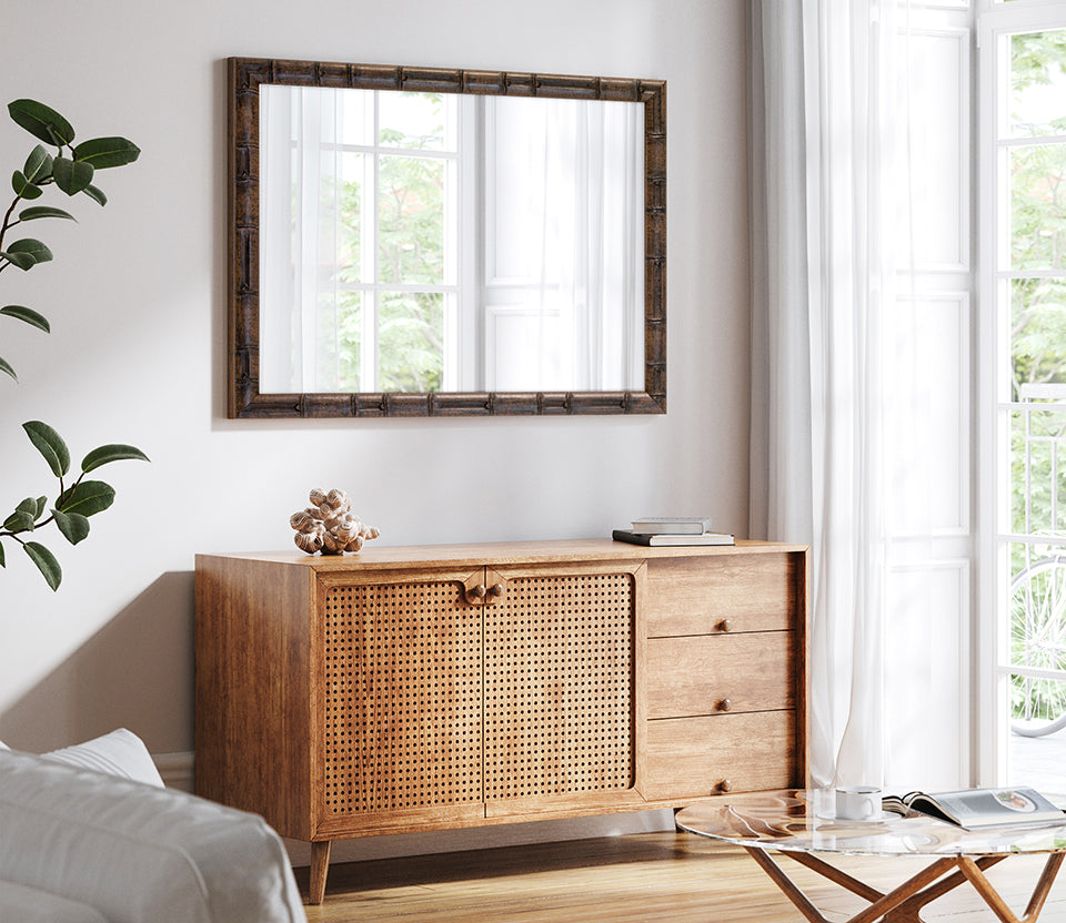 Raffles Bamboo Mirror Espresso