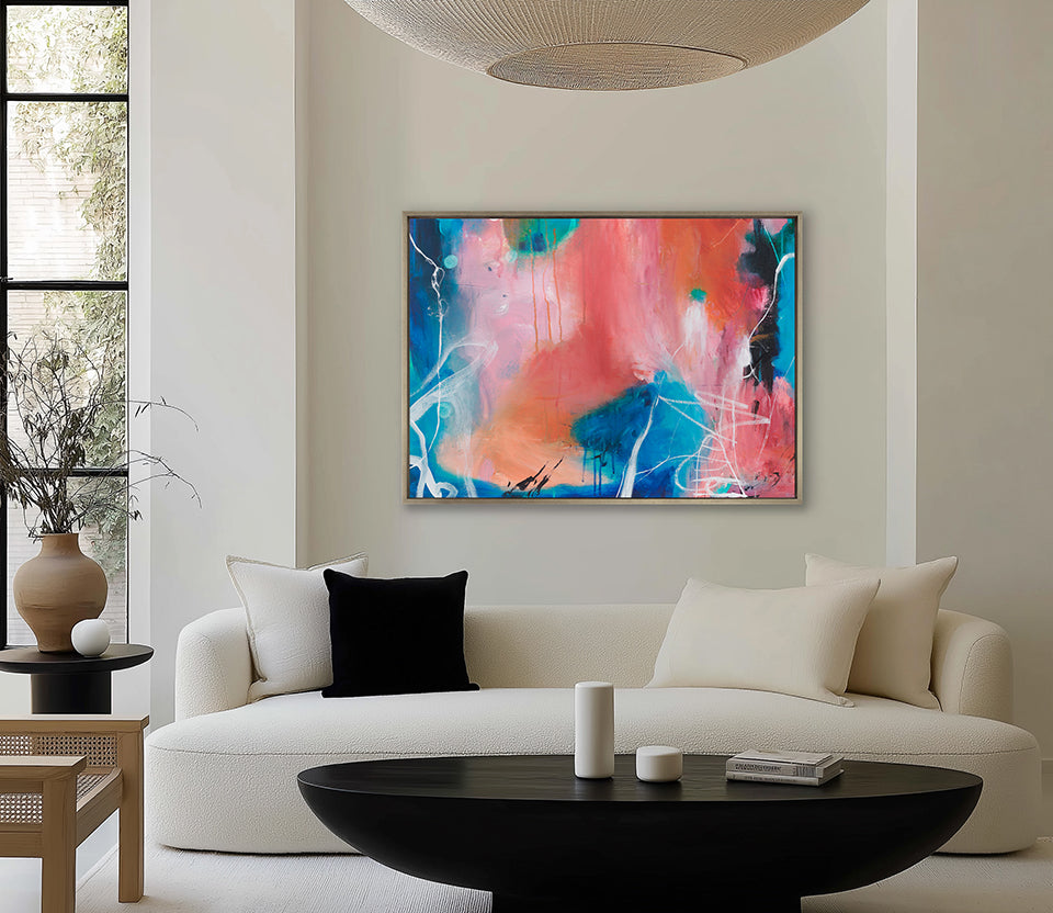 Sapphire Abstract III (Canvas) Large (1109mm W x 903mm H)