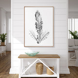 Delicate Charcoal Seaweed IV (Canvas) Large (903mm W x 1109mm H)