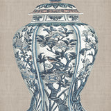 Chinoiserie Urn IV (Canvas) Large (903mm W x 1109mm H)