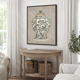 Chinoiserie Urn VI (Canvas) Large (903mm W x 1109mm H)