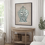 Chinoiserie Urn IX (Canvas) Large (903mm W x 1109mm H)