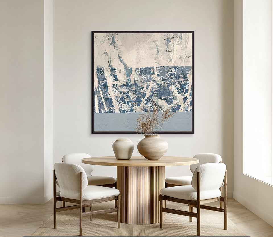 Suna Divide Abstract IV (Canvas) Large (860mm W x 860mm H)