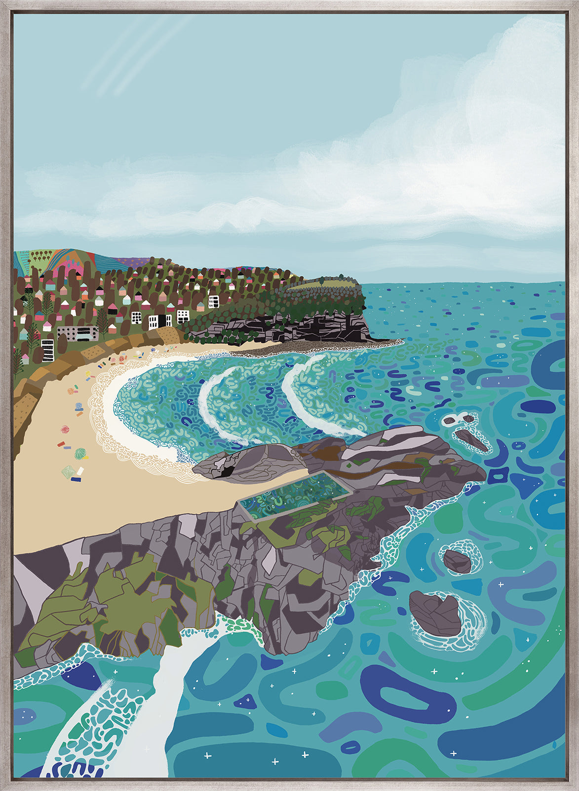 Tidal Towns IV (Canvas)
