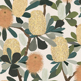 Banksia Bloom Wallpaper Ochre / Paste the Wall | Non-Woven Matte / Sample