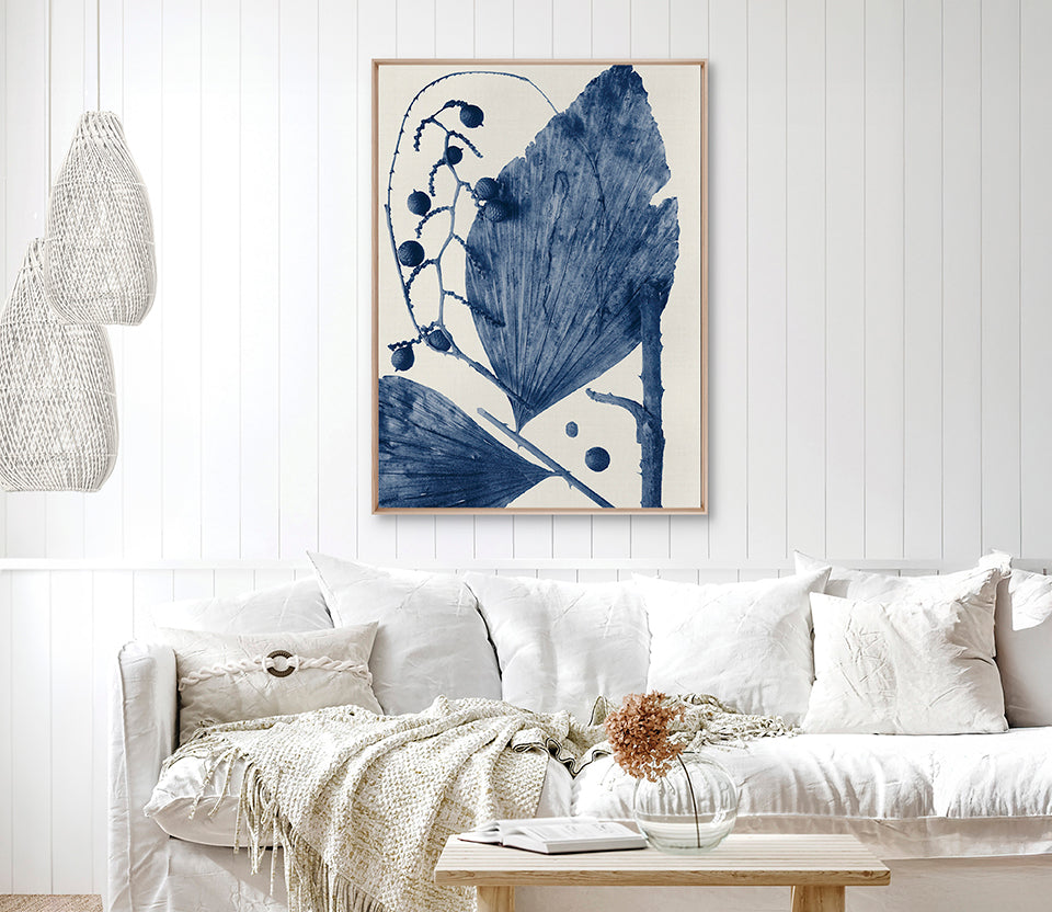 Delicate Frond IV (Indigo) (Canvas)