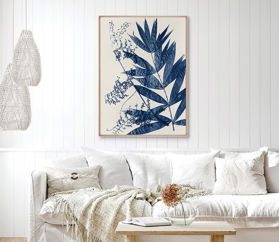 Delicate Frond VI (Indigo)  (Canvas)