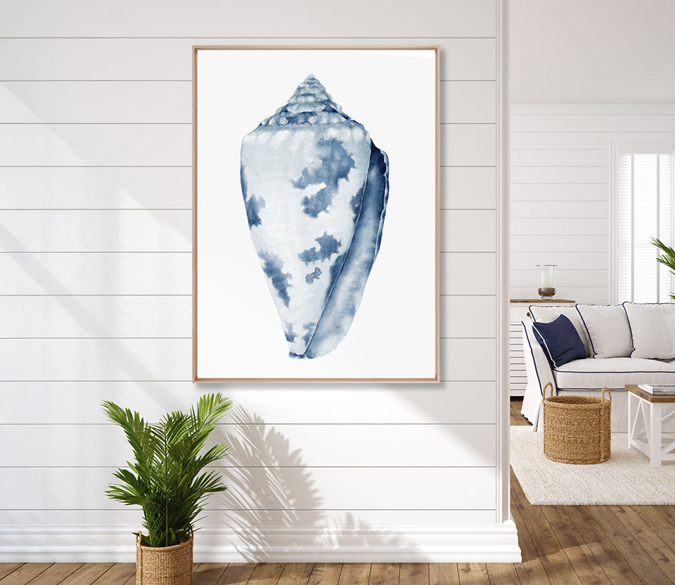Exquisite Shell I (Indigo) (Canvas)