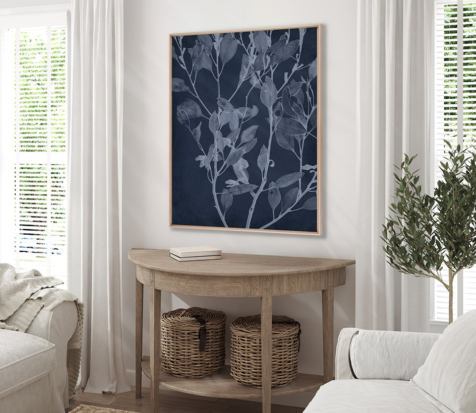Foliage Splendour (Indigo) III (Canvas)