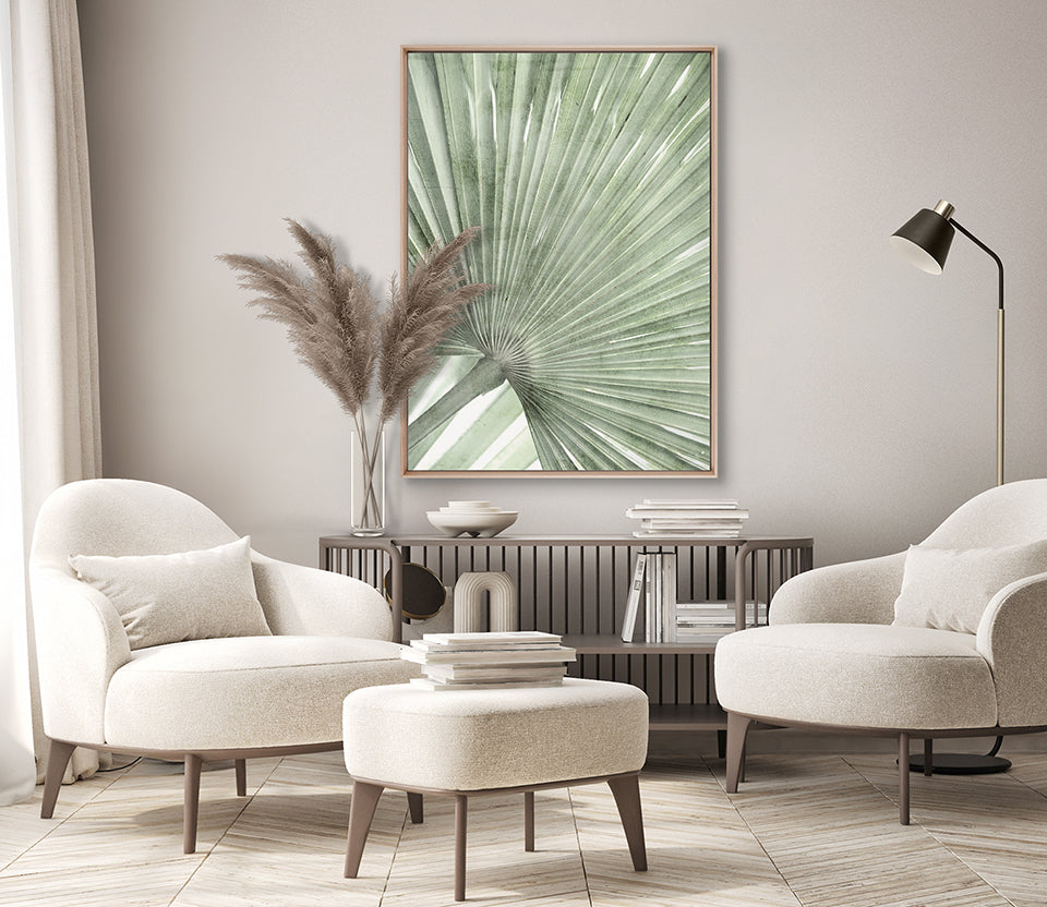 Palm Silhouette I (Pale Green) (Canvas)