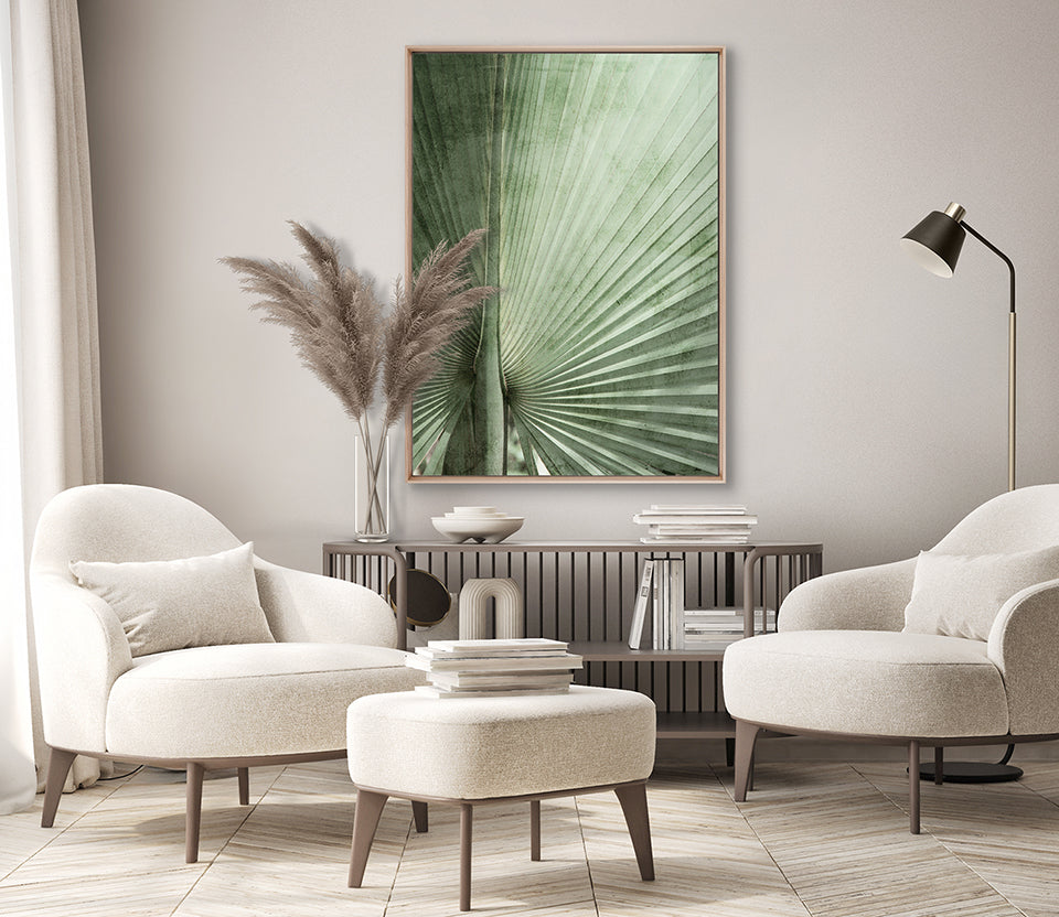 Palm Silhouette (Pale Green) II (Canvas)