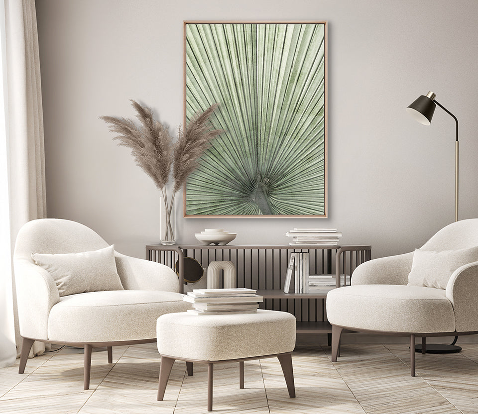 Palm Silhouette (Pale Green) IV (Canvas)