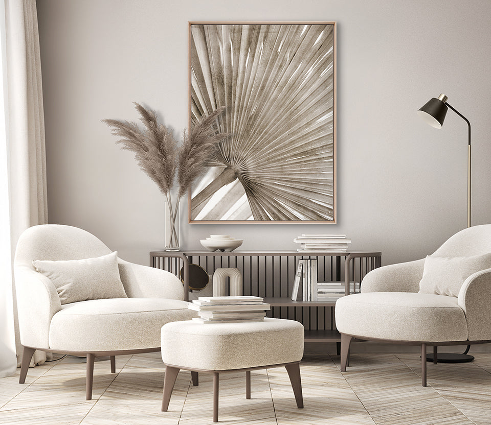 Palm Silhouette (Taupe) VII (Canvas)