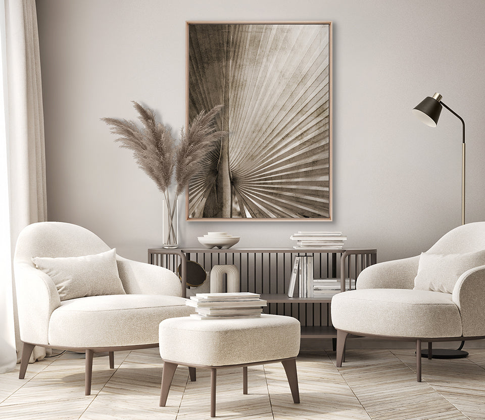 Palm Silhouette (Taupe) VIII (Canvas)