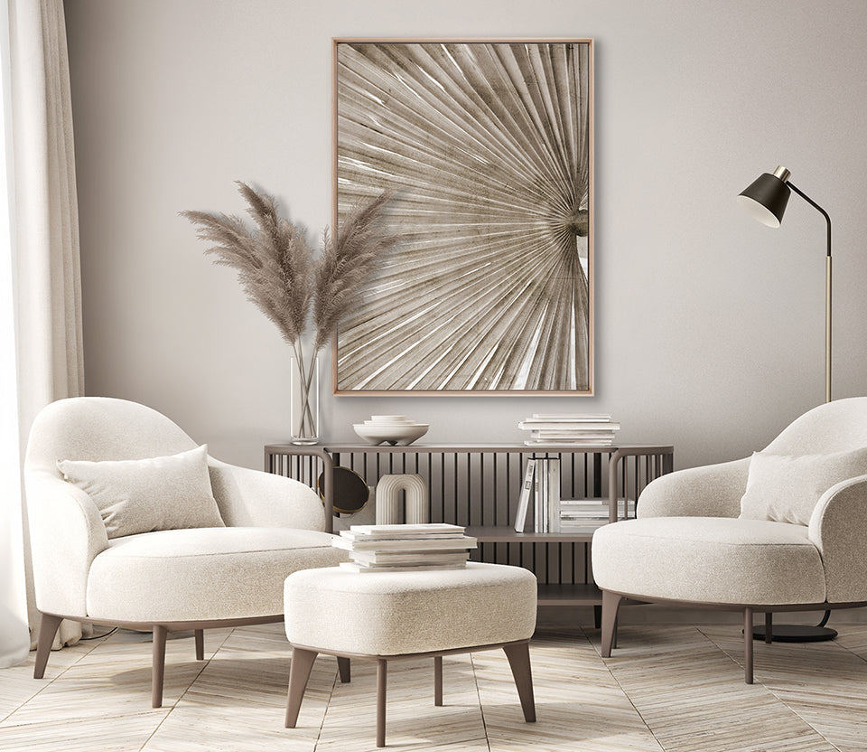 Palm Silhouette (Taupe) IX (Canvas)