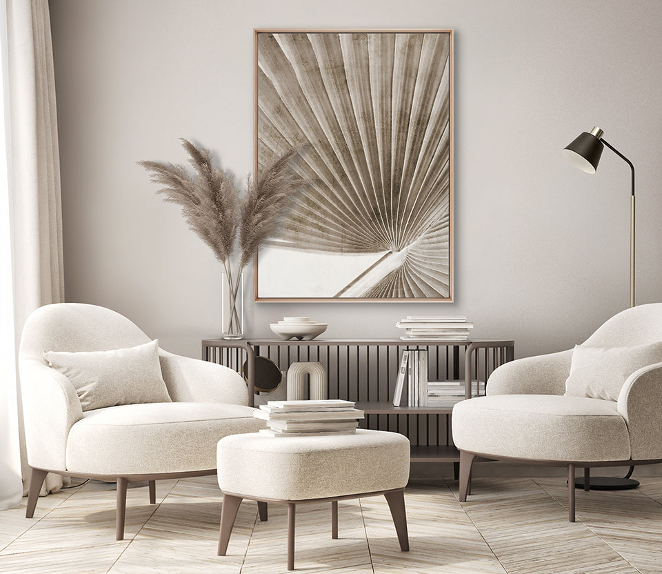 Palm Silhouette (Taupe) XI (Canvas)